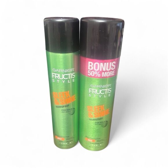 Garnier Fructis Hairspray 2pk Sleek & Shine Anti-Humidity 24h 8.25 & 12.4oz New - Picture 1 of 2